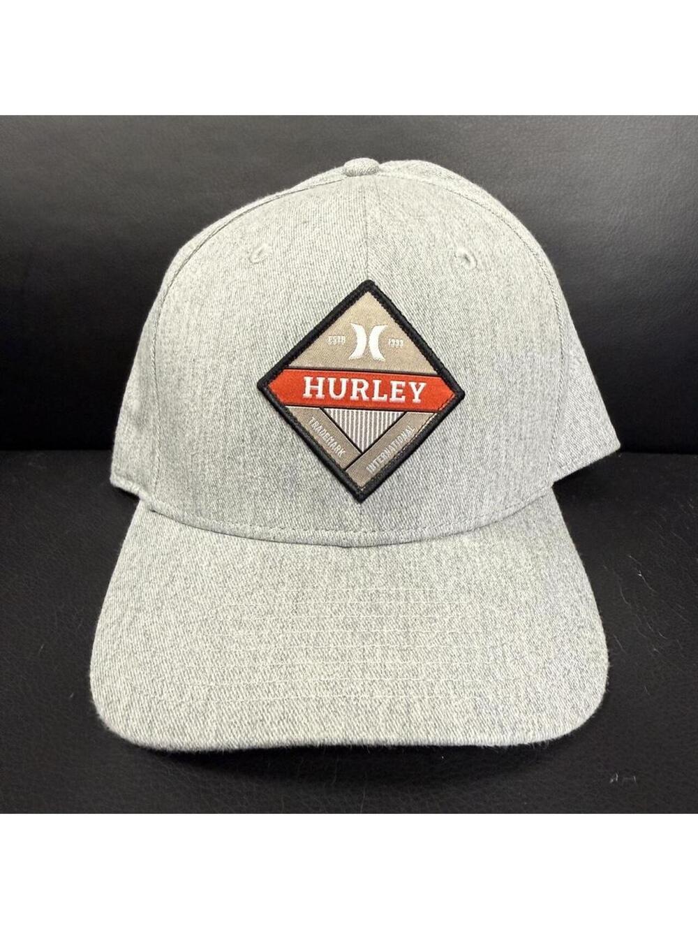 Hurley Gray Snapback Patch Hat